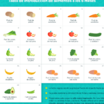 Guía alimentos sólidos para introducir en dieta de tus hijos